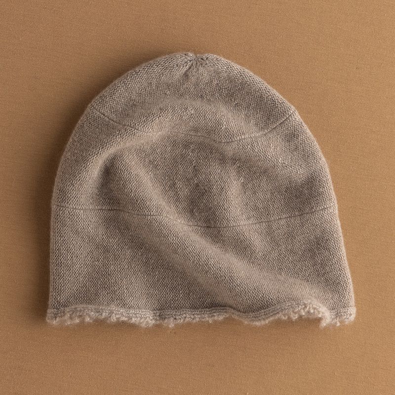 纯山羊绒女士保暖渔夫帽户外户外百搭纯色羊绒帽