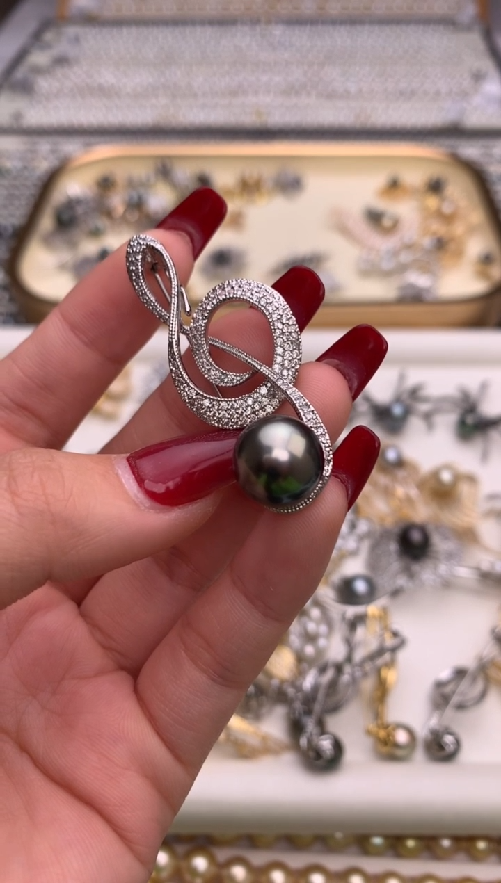 【闪购商品】海水珍珠胸饰合金海水珍珠胸针12.23