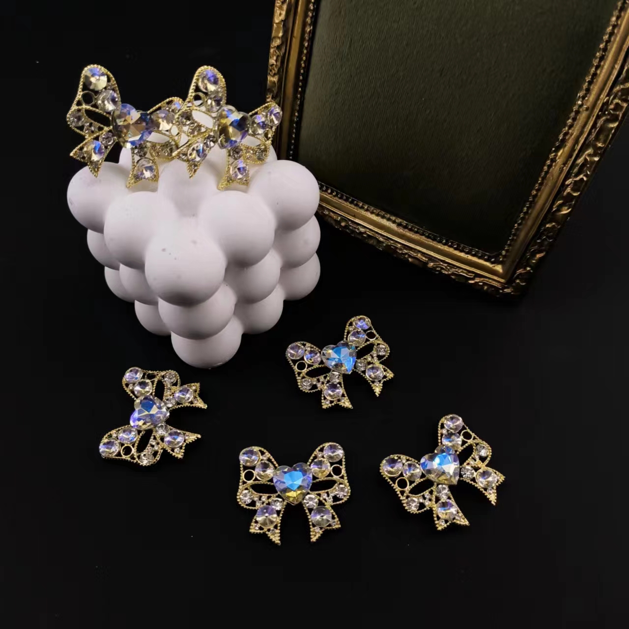 【守艺王】蓝色蝴蝶结钻diy辅料SF575