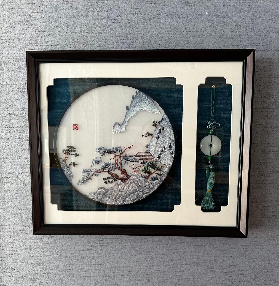 电箱画·电表箱画·苏绣电箱画·开关箱画·新中式手工装裱图案精品