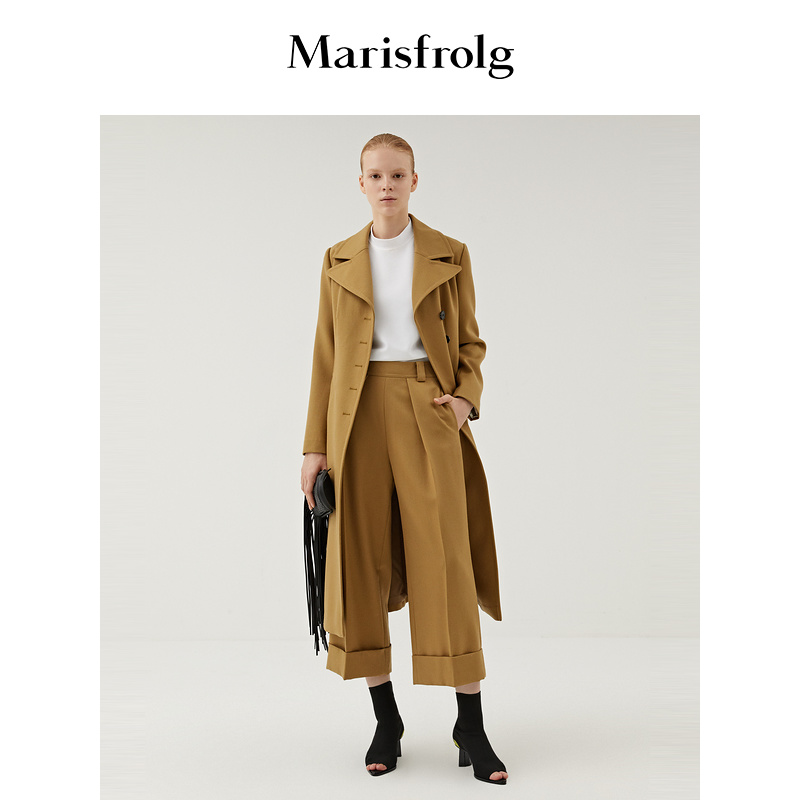 玛丝菲尔随型休闲风衣设计师外套中长外套A1AY12028