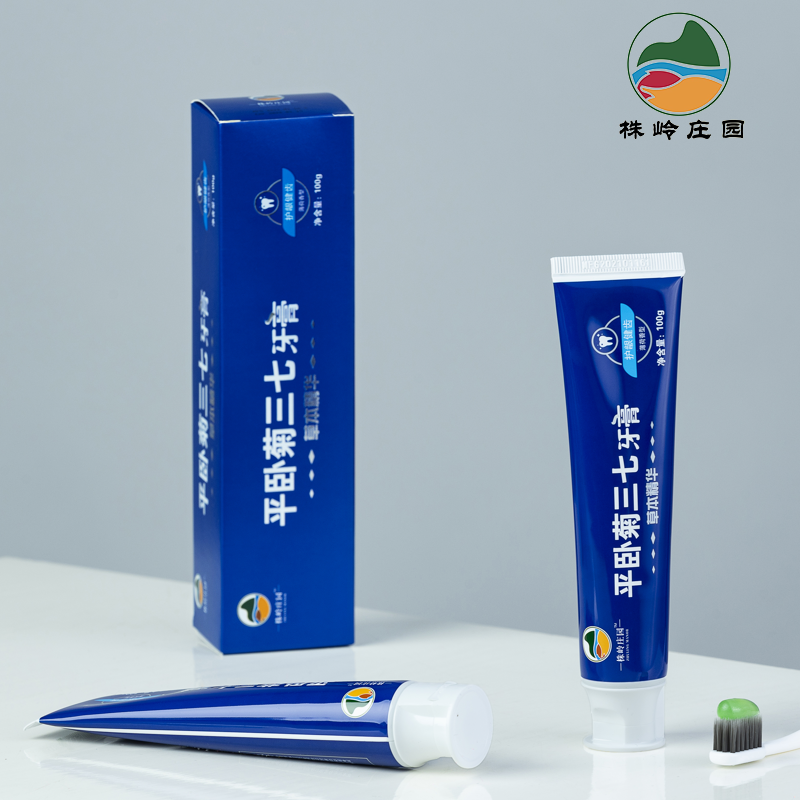 株岭庄园平卧菊三七牙膏草本护龈牙膏白牙膏家用美白牙膏护理