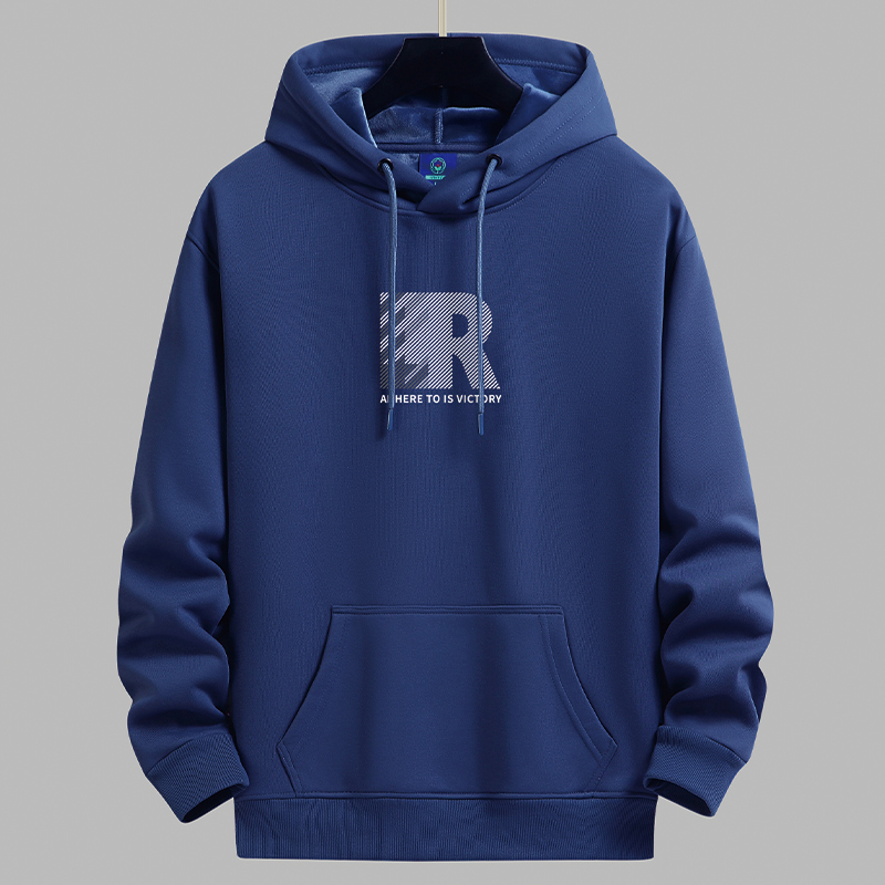 加绒秋冬卫衣新款男士重磅加厚连帽卫衣男款时尚学生情侣套头帽衫