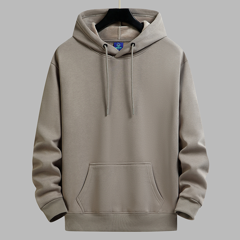 加绒秋冬卫衣新款男士重磅加厚连帽卫衣男款长袖学生情侣套头帽衫