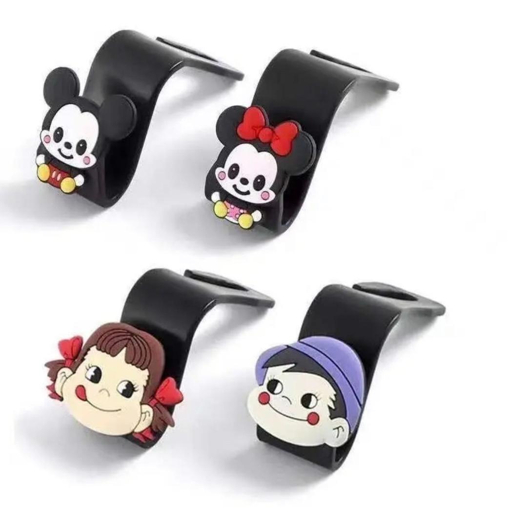 【3.99元4个汽车神器】车载挂钩 卡通汽车座椅挂钩 车内不乱了！