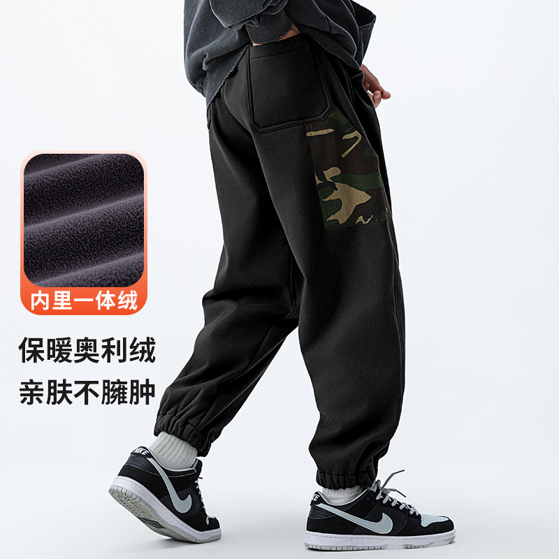 胖童卫裤男童中大童大码青少年新款加绒长裤休闲裤子运动裤54011