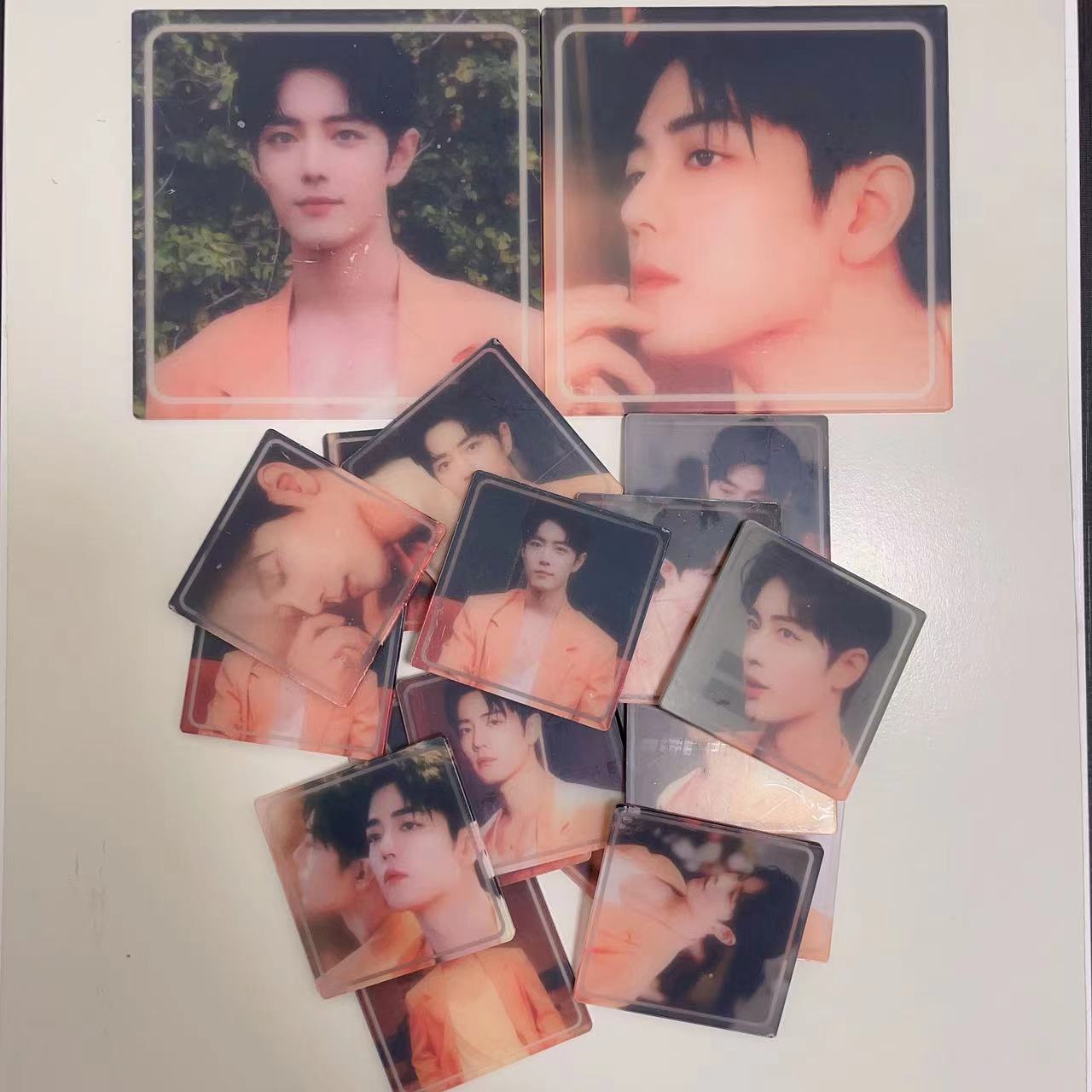 （保温杯）肖战赞赞6cm12cm亚克力片片收纳盒小夜灯