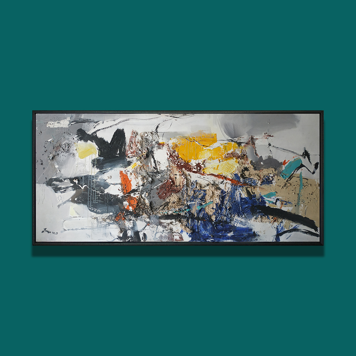 手工油画现代简约壁画家庭装饰画客厅挂画玄关餐厅《抽象》