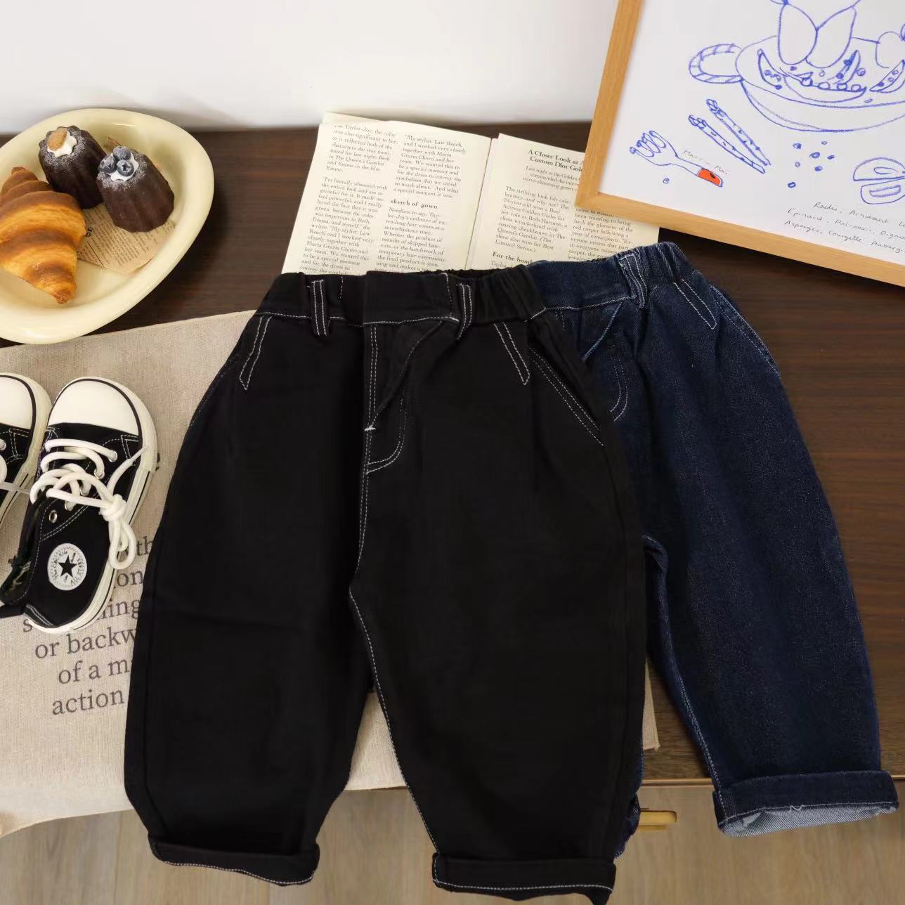 儿童春秋韩版百搭休闲牛仔裤HQ054