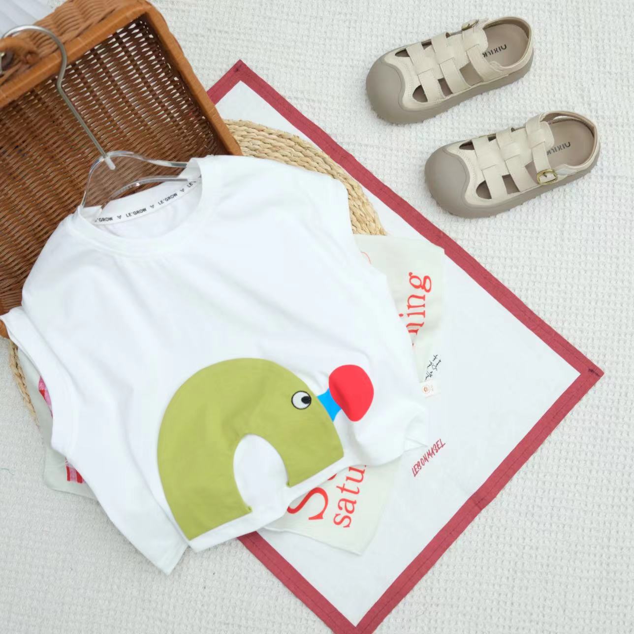 胡子头夏季男宝韩版卡通抽象小蜗牛无袖背心H-1169