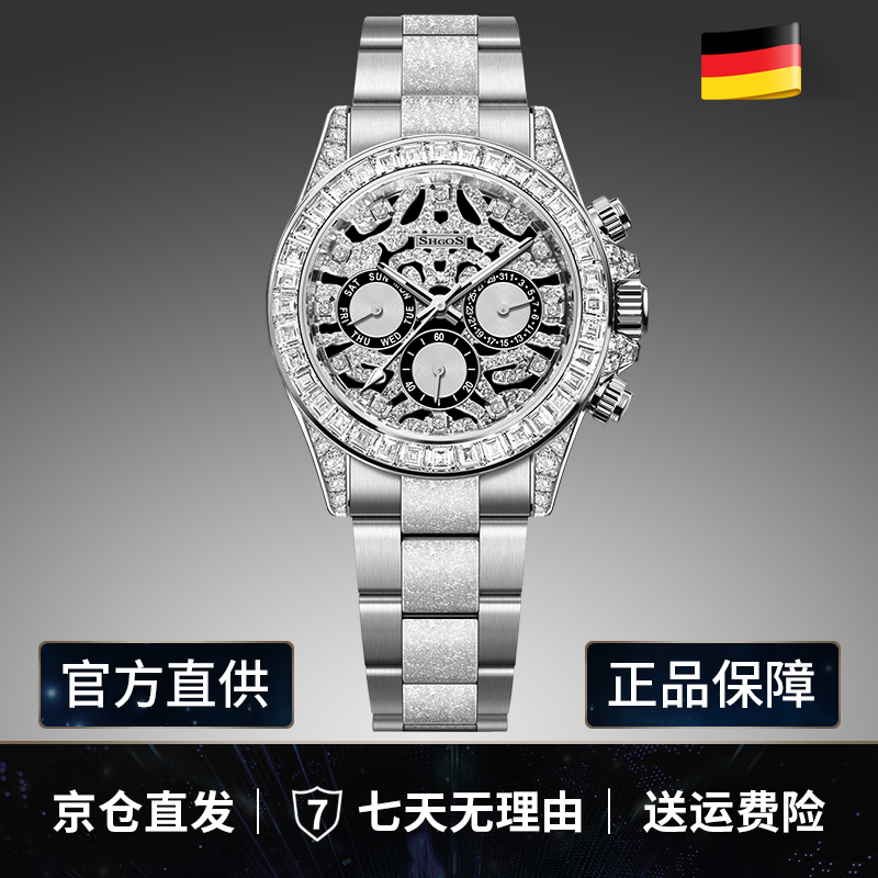 【六星旗舰】顶奢定制版Ice Tiger PatternedDi冰霜虎纹迪珠宝腕表2