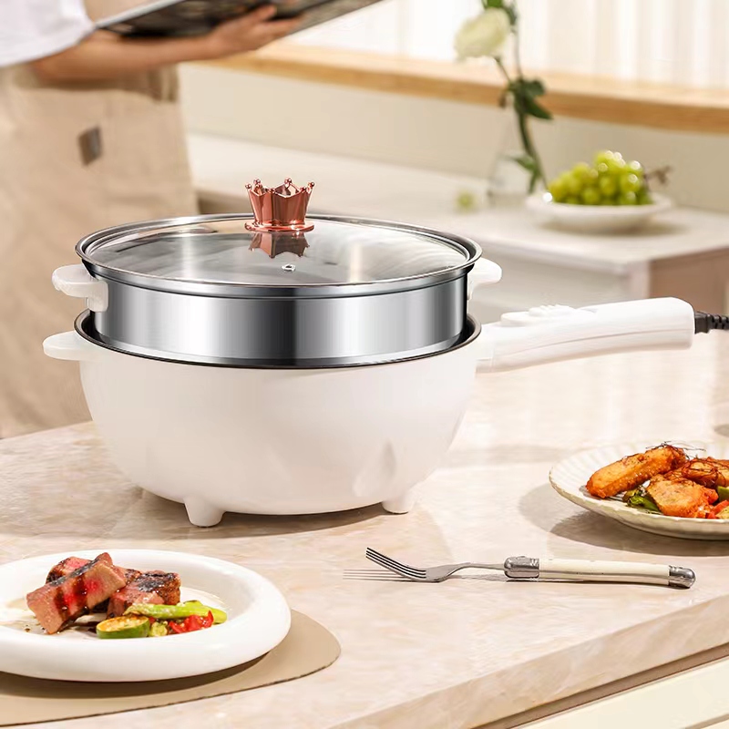 电炒锅家用大容量一体式炒菜蒸煮多功能不粘锅电煮锅