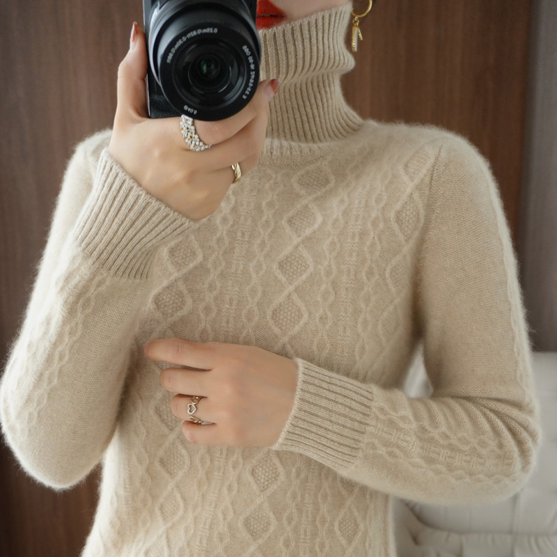 高领针织宽松打底纯色 8040