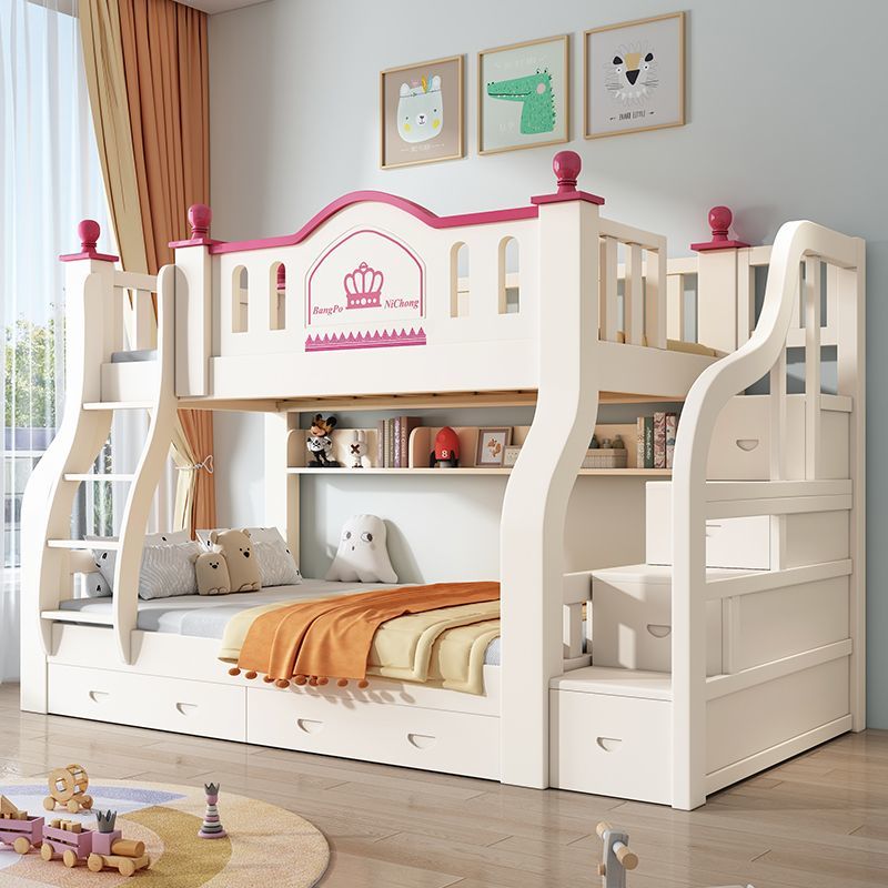 小扬哥专属实木儿童床上下床二层子母床家用高低床多功能组合储物