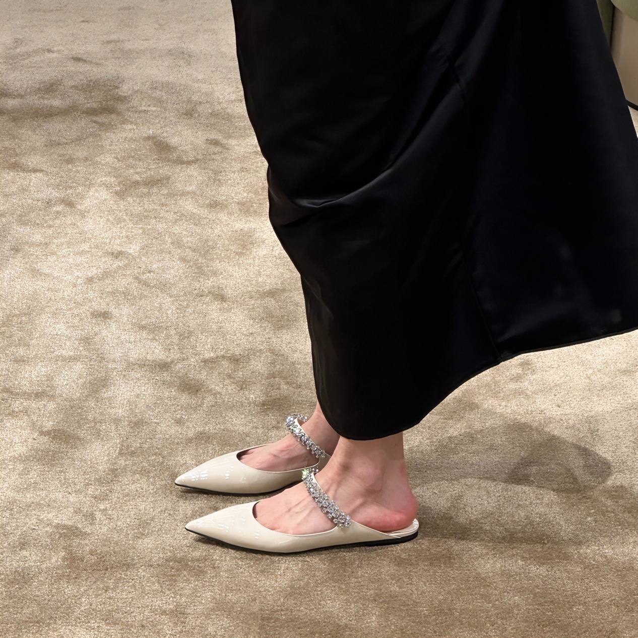 外穿百搭2023包头平底半拖鞋女高级感凉拖鞋尖头半拖女