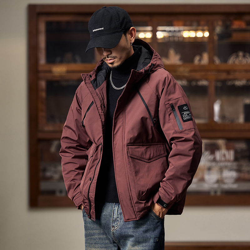 秋冬季高端潮牌棉服男加棉加厚大码工装夹克2024新款冲锋衣外套