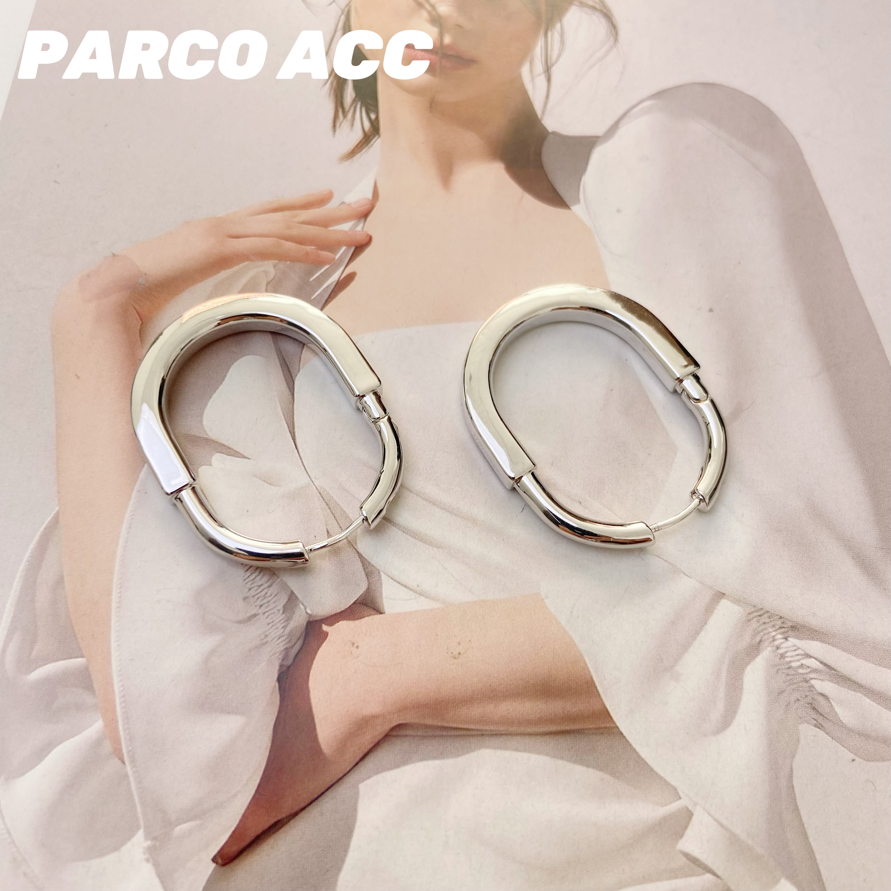 铜合金耳饰 K406 简约亮银耳环