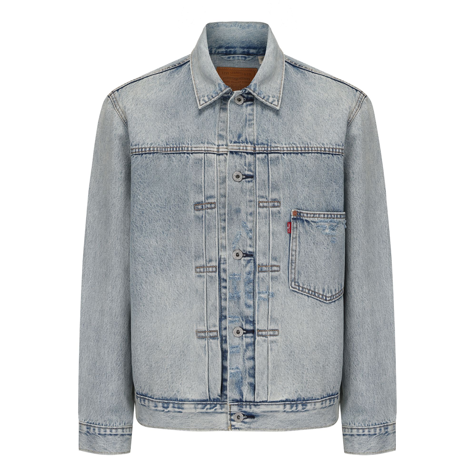 国内专柜 Levi's 李维斯男士浅蓝色牛仔夹克外套