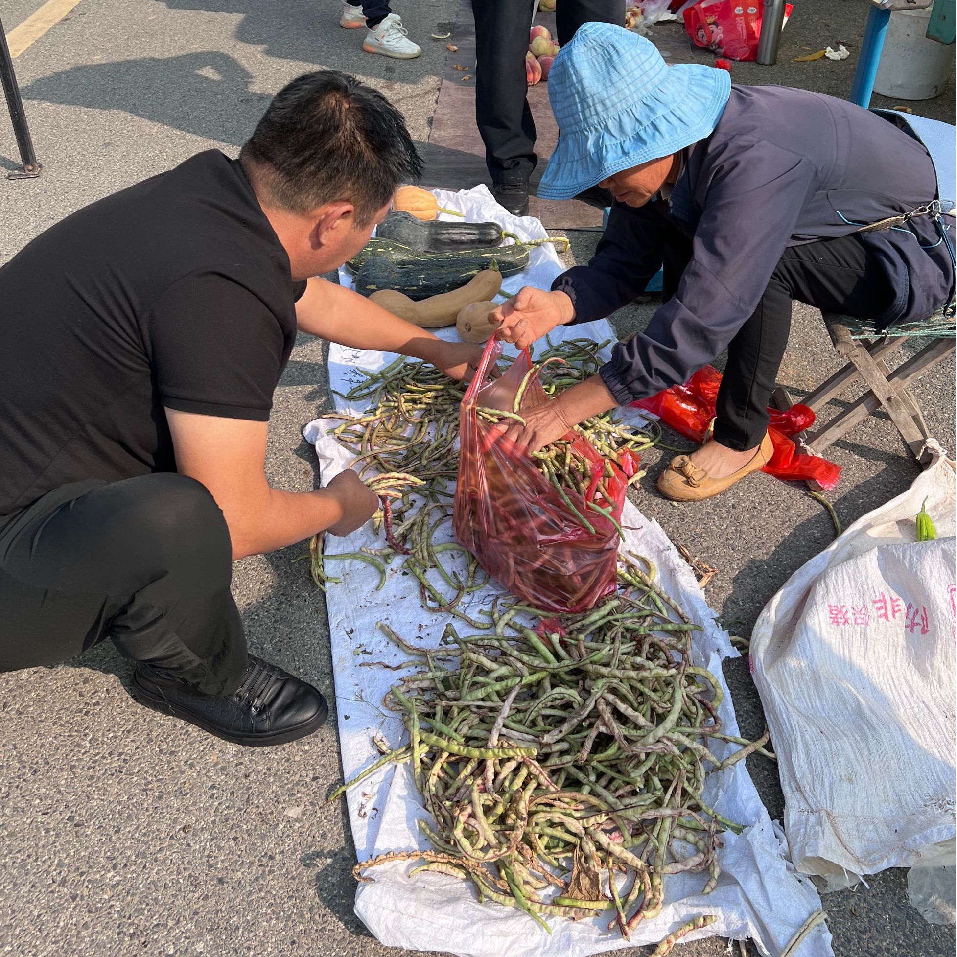 社生后街村民自种农产品 ，应季蔬菜，助农大田种植蔬菜。