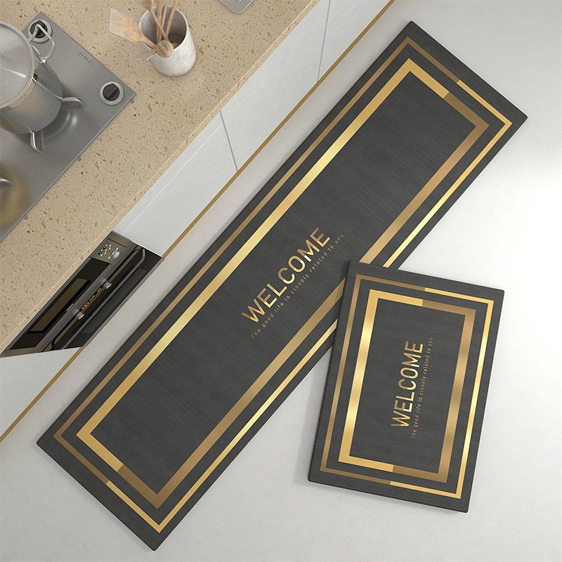 厨房地垫吸水吸油家用防滑脚垫长条垫子防水防油耐脏免洗门口地毯