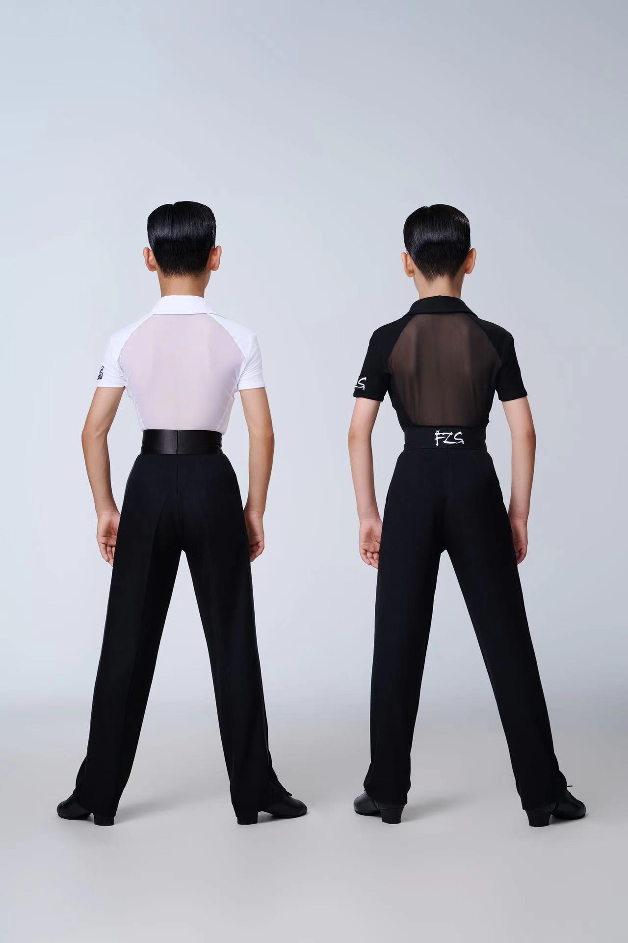 FZS DANCE 新款 Ns034男生v领短袖上衣 双色可选