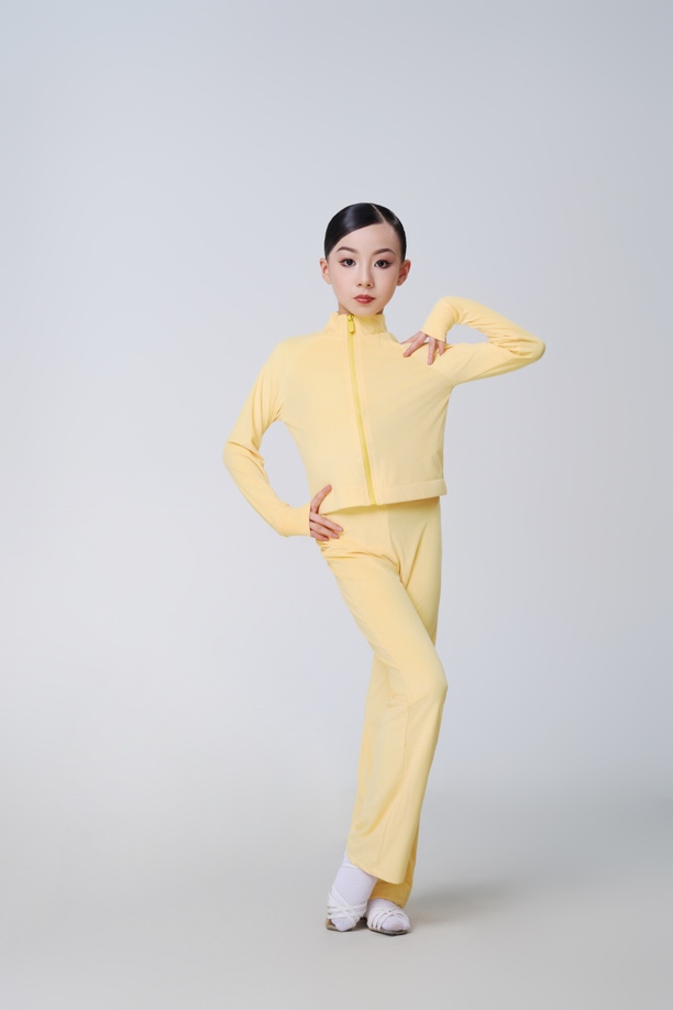 FZS DANCE 新款L275拉链款运动拉丁舞服套装 双色可选