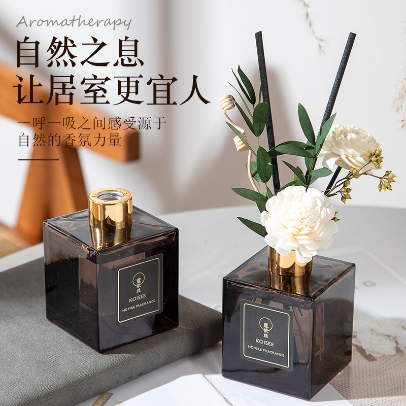 家用栀子花香薰摆件持久留香精油卧室卫生间客厅室内香水办公室