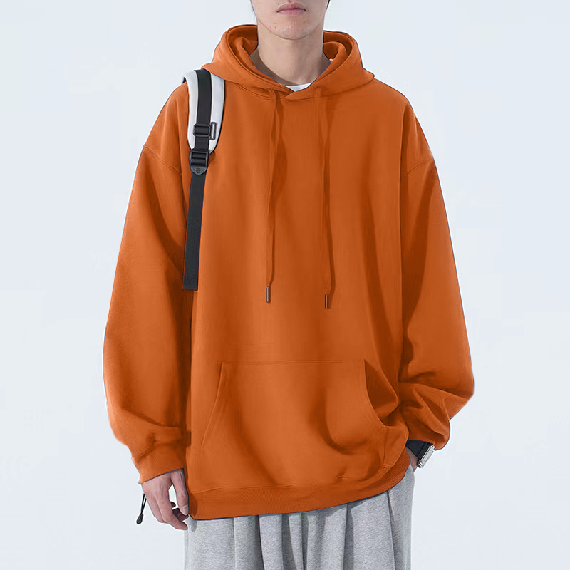 重磅美式连帽宽松200-300斤大码卫衣男加绒潮牌秋季宽松ins外套衫
