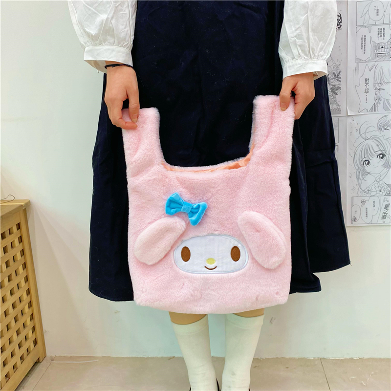 冬季学生卡通可爱大耳朵狗软萌2022少女手提便当包少女心单肩包