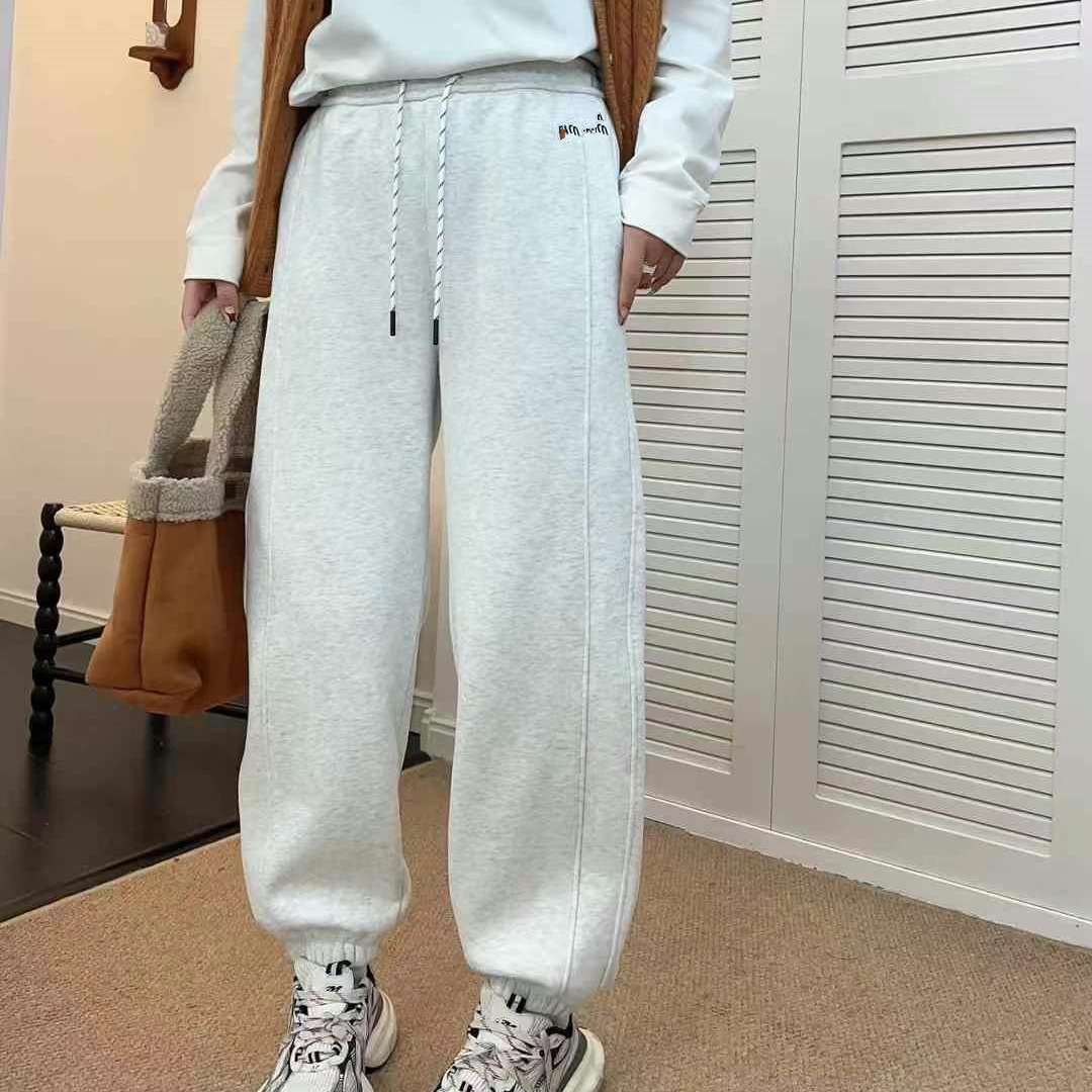 1811加绒卫裤冬款口袋单排字母M裤长96