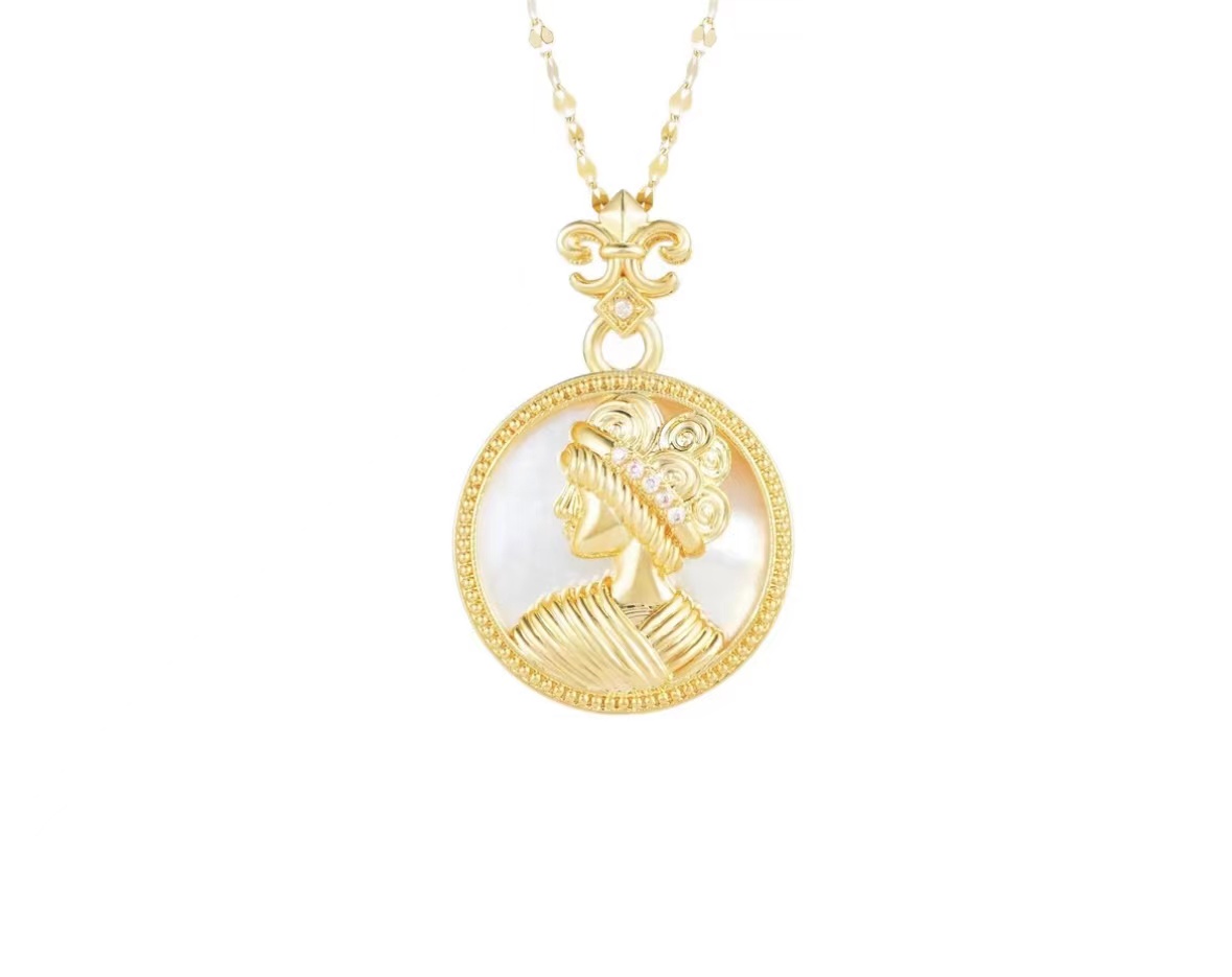 【老铁专属】18k金白贝母女王牌吊坠，不含链YH