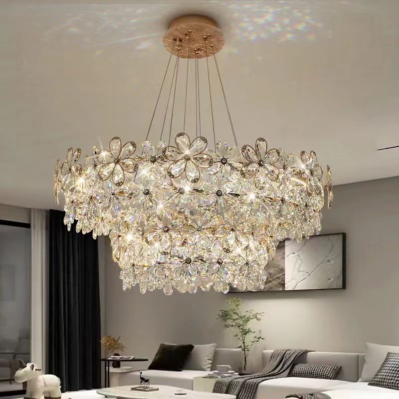 （金丽阳光）2024新款法式轻奢现代餐厅主卧花朵灯设计师卧室灯具