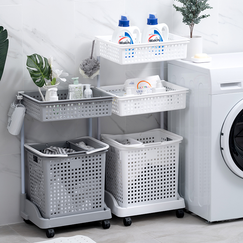 网红脏衣篮 家用卫生间浴室收纳筐 脏衣物袜子内裤分层收纳置物架