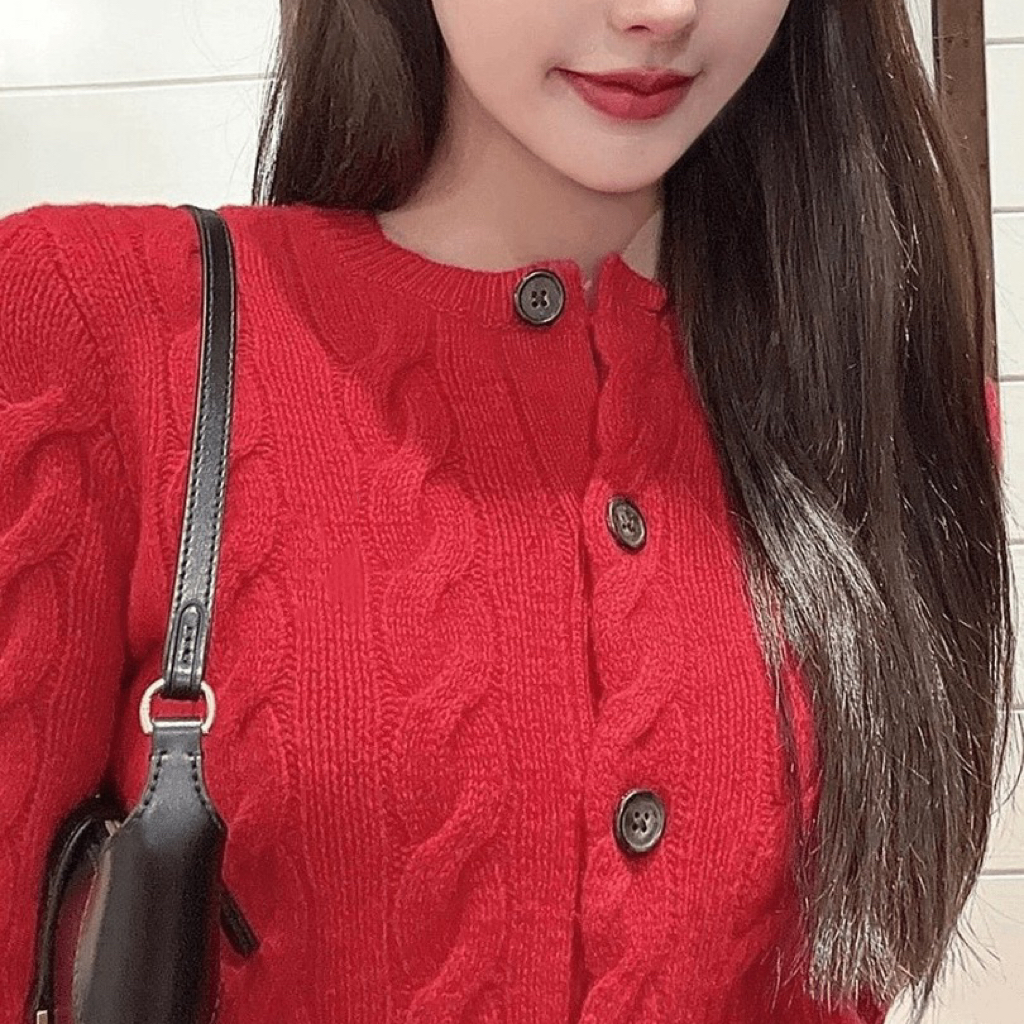 售后链接~女装2025爆款麻花针织开衫百搭毛衣外套气质长袖设计感
