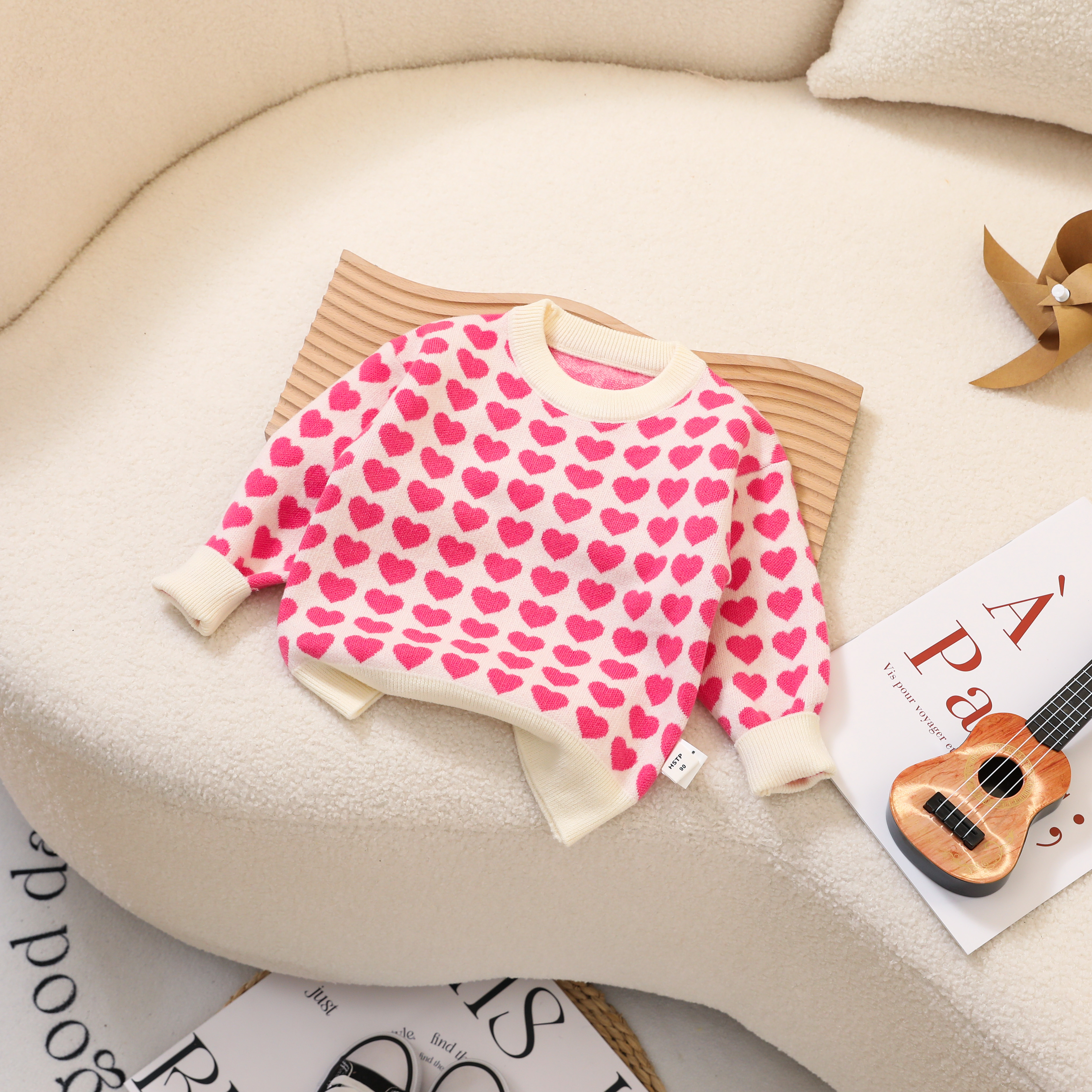 女童针织衫圆领儿童套头宝宝加厚6-12岁中小童秋冬女宝反季毛衣