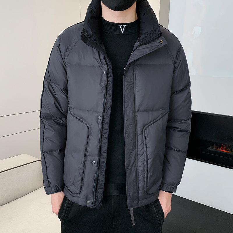 波司登2023新款羽绒服男冬季白鸭绒潮牌立领外套男士抗寒保暖休闲