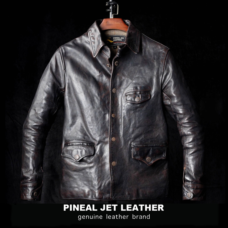 Sunny阳光皮衣【马皮小司闸员】经典阿美咔叽日系复古皮衣皮夹克