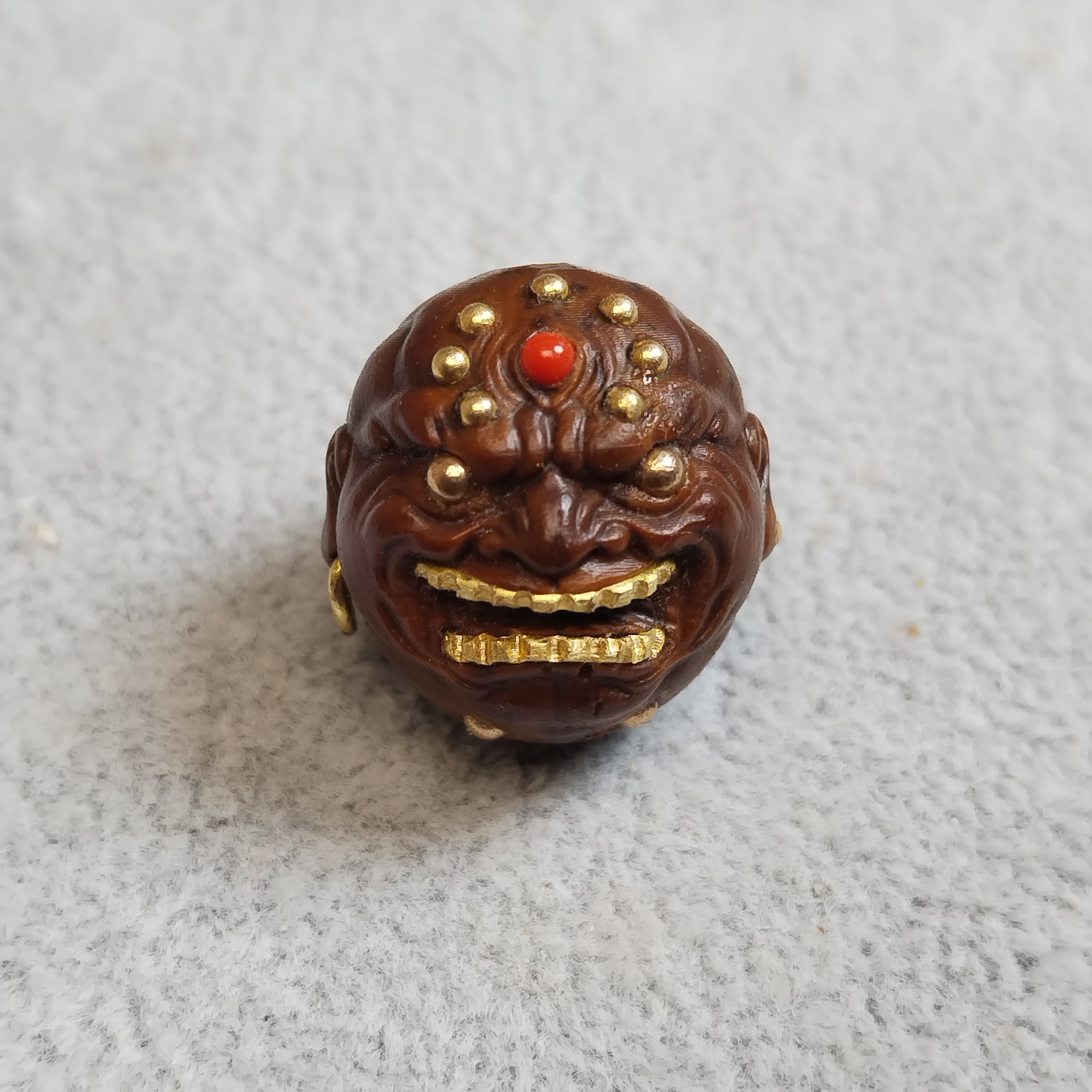紫金鼠雕刻恶僧单籽硬派烟鬼单颗配饰大金牙