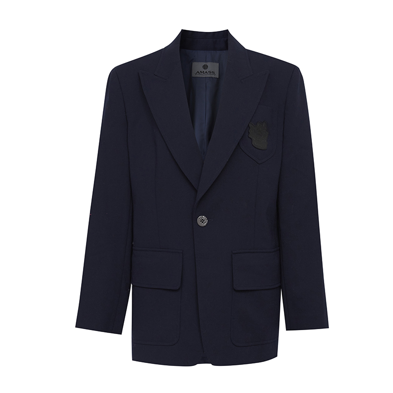 AMASS/阿玛施2024品质女装专柜正品皇家蓝西装外套5400888雅丹风