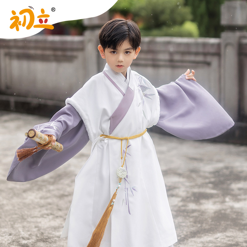 【竹筠子】初立原创改良汉服童装竹筠子-褡护-直裰