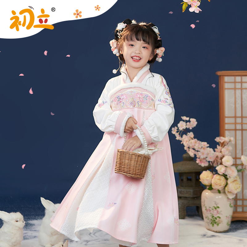 反季囤货【晚棠春】秋冬女童小女孩汉服童装齐胸连衣裙儿童汉服女童