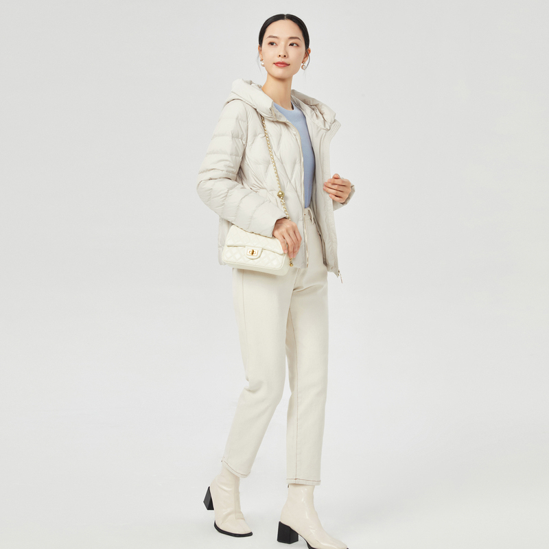 娜尔思24年新款羽绒外套轻奢百搭秋冬保暖女NR00612A5/NR00558B5