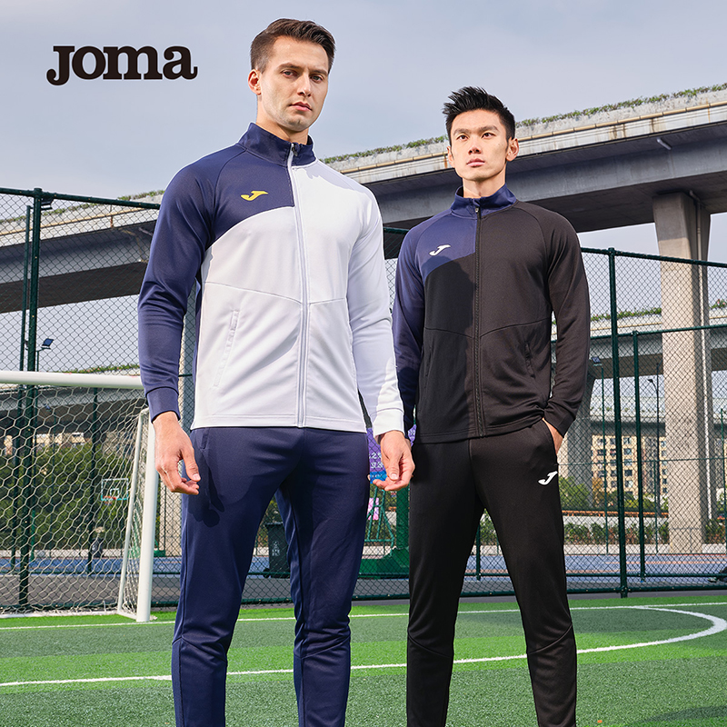 JOMA【速干透气】新款针织外套比赛出场拼接运动修身春季运动外套