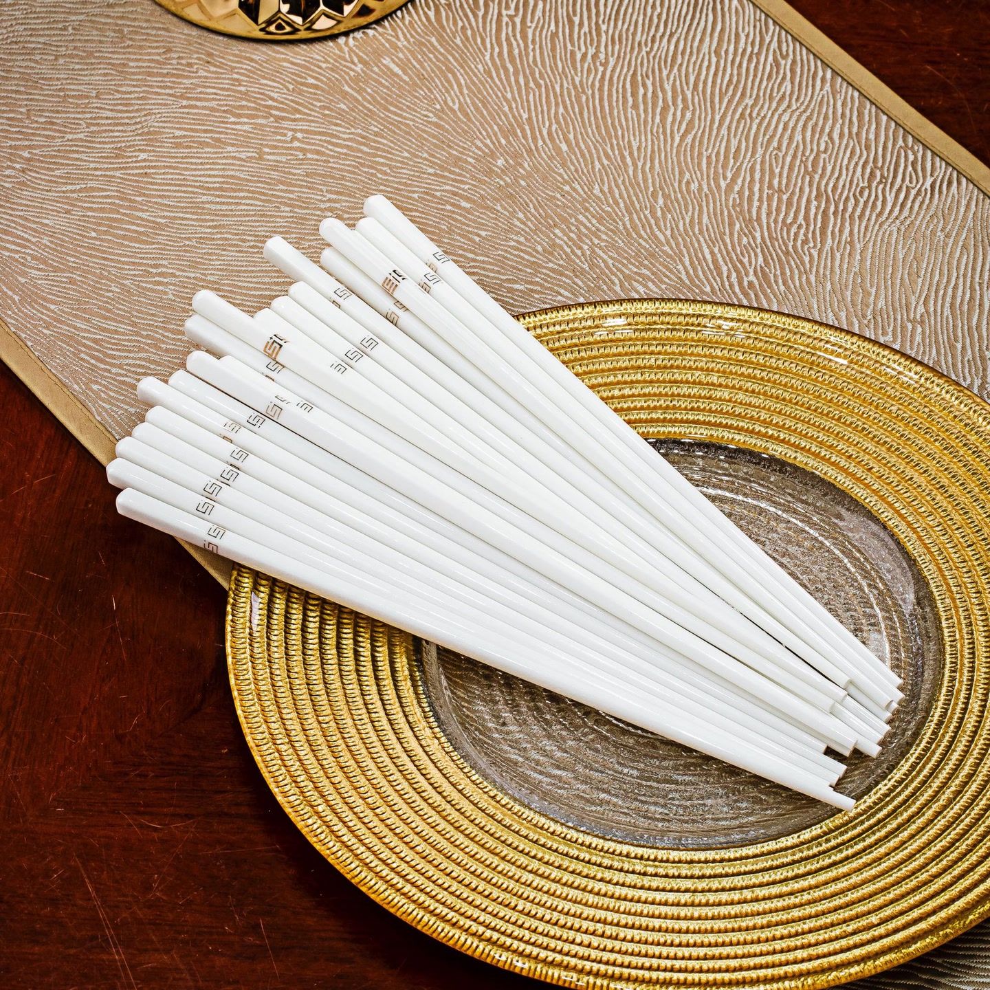 【金镶玉陶瓷筷子】景德镇家用陶瓷筷子不变形不打滑不发霉生菌