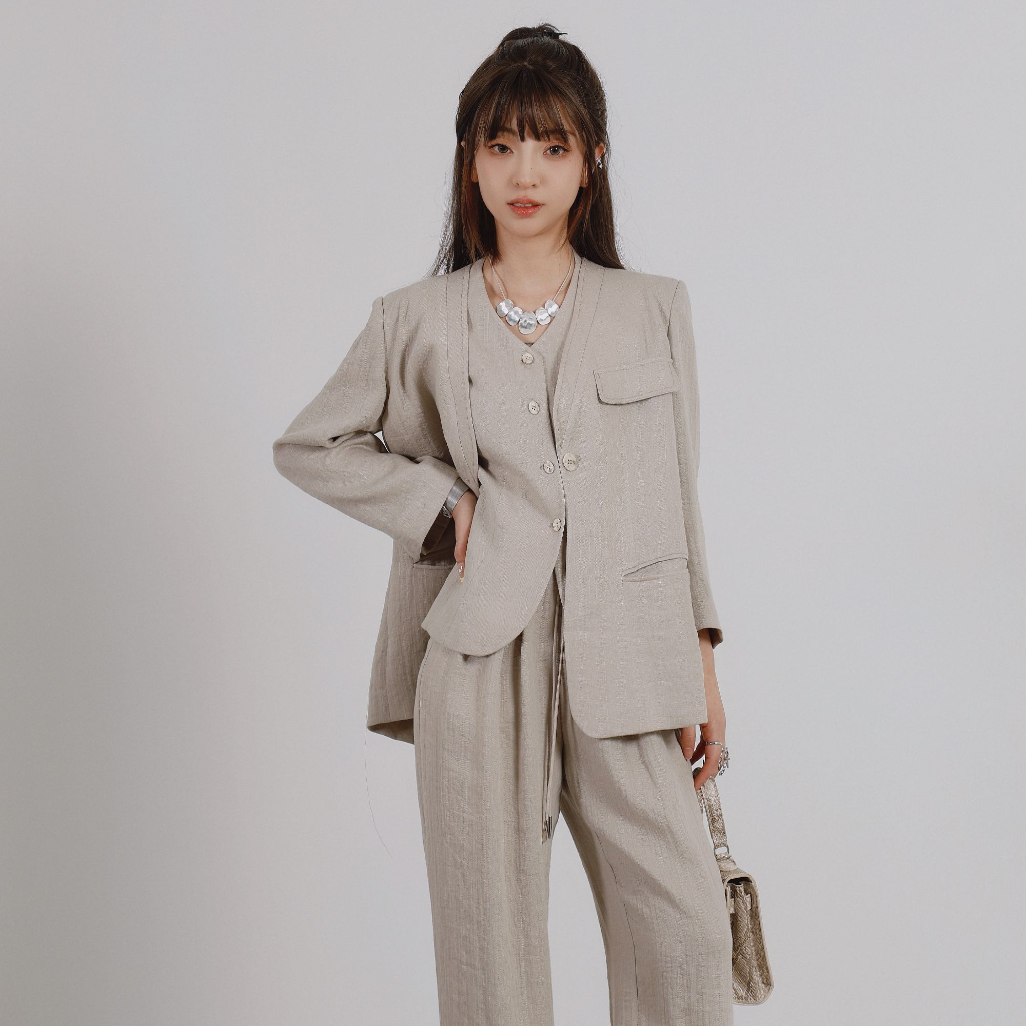 米兰艺术/co&sheng重生150小个子春季新品西装外套休闲百搭复古