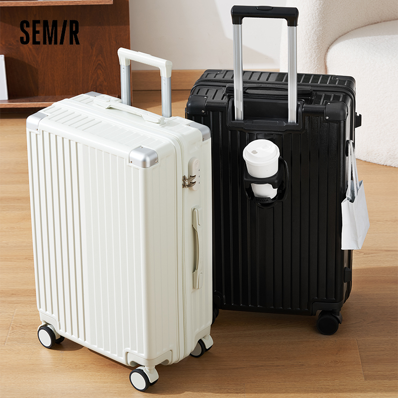 Semir/森马大容量行李箱旅行箱拉杆箱登机箱多功能结实耐用学生