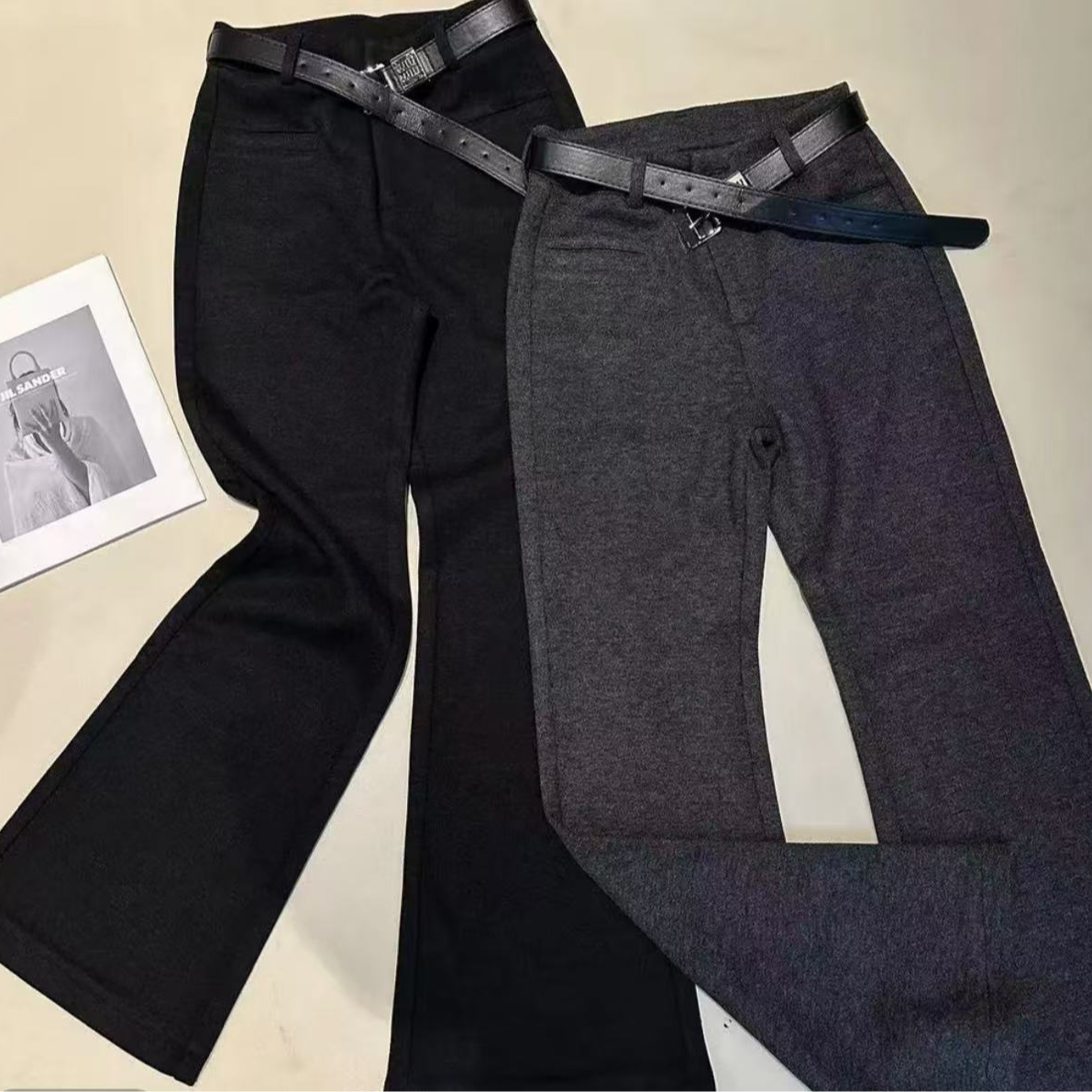 K3867-1秋冬款醋酸Y毛裤显瘦百搭新款西裤女款