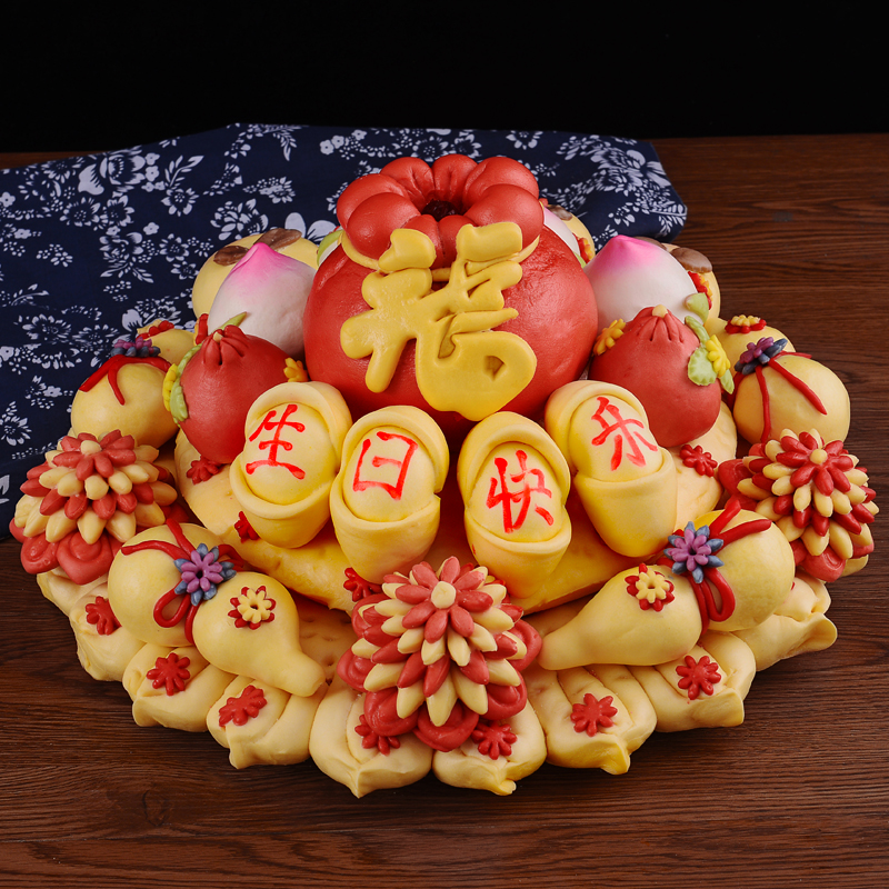生日花馍馍胶东花饽饽花样定制