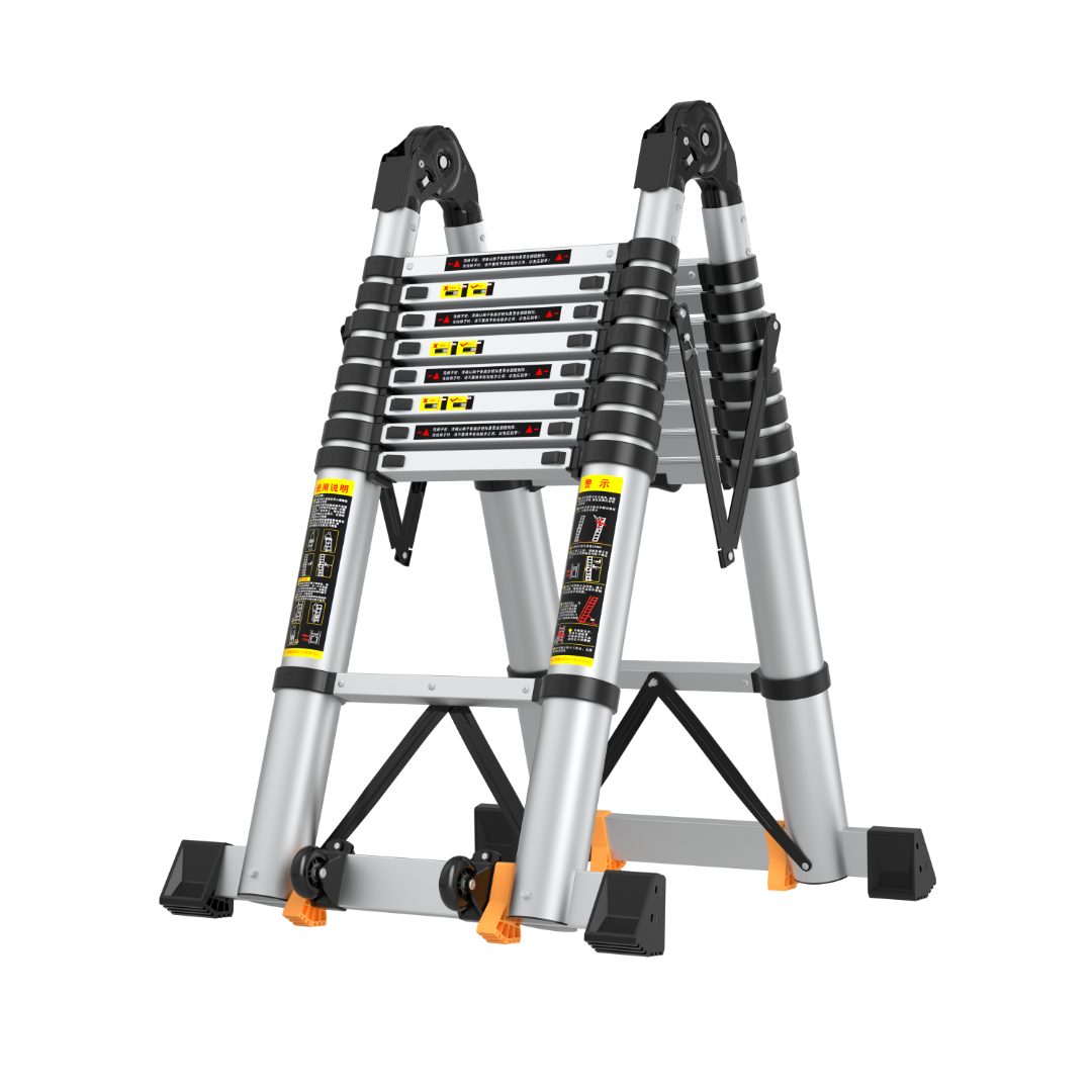 多功能铝合金伸缩梯工程人字家用梯子装修折叠两用加宽登高竹节梯