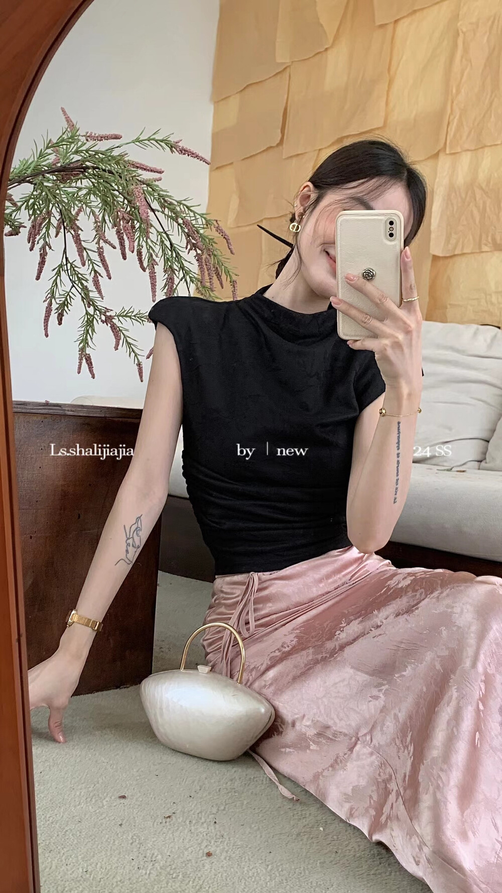 春夏上新复古提花优雅时尚简约小衫  SM